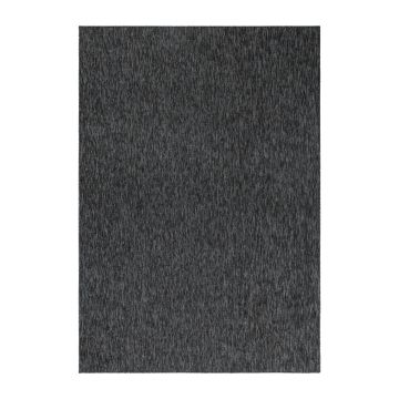 Nizza tapis poils court bouclé rectangle 60x100cm anthracite