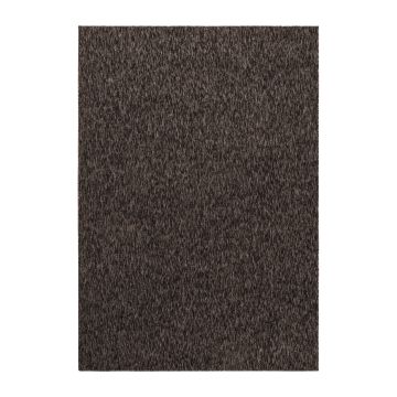 Nizza tapis poils court bouclé rectangle 60x100cm brun