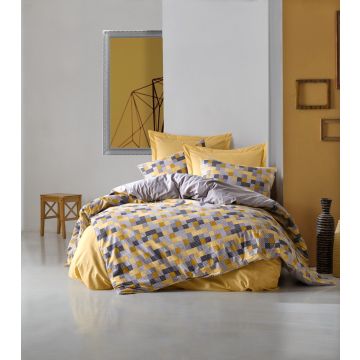 Minimal housse de couette 200x220cm coton renforcé elon jaune