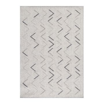 Aruba Wavy tapis extérieur/intérieur tissé à plat rectangle 60x100cm crème