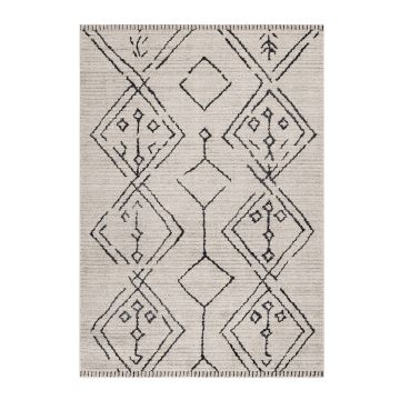 Taznaxt Tribal tapis poils ras rectangle 240x340cm beige