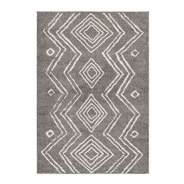 Taznaxt Berber tapis poils ras rectangle 240x340cm noir