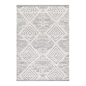 Taznaxt Aich tapis poils ras rectangle 240x340cm crème