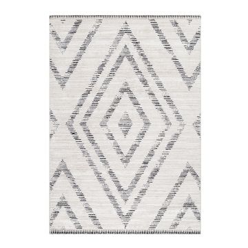 Taznaxt Hana tapis poils ras rectangle 240x340cm crème