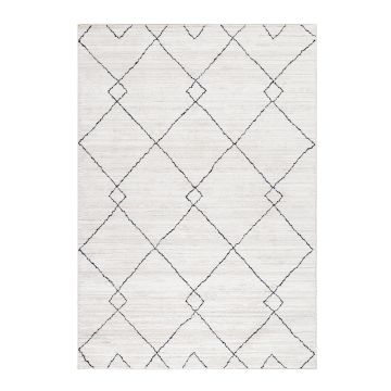 Taznaxt Haki tapis poils ras rectangle 240x340cm crème