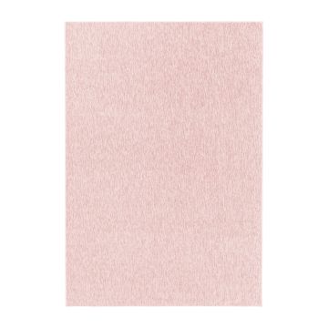 Nizza tapis poils court bouclé rectangle 280x370cm rose