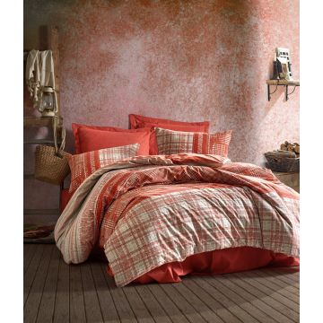 Toprak housse de couette 200x220cm coton renforcé dust orange