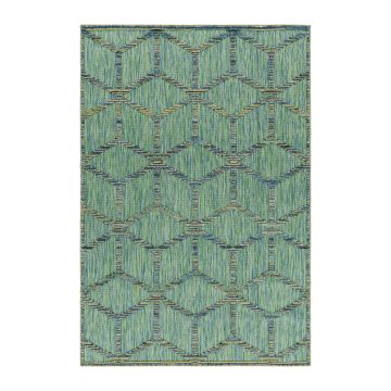 Bahama Novel tapis extérieur/intérieur poils longs/ras coureur 80x250cm vert