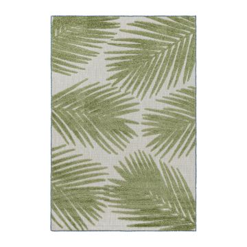 Bahama Palm tapis extérieur/intérieur poils longs/ras rectangle 160x230cm vert