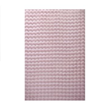 Ambiance 3D tapis duveteux poils longs rectangle 160x230cm rose