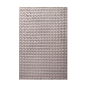 Ambiance 3D tapis duveteux poils longs coureur 80x150cm beige