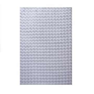 Ambiance 3D tapis duveteux poils longs coureur 80x150cm argent