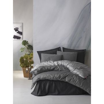 Bamboo housse de couette 200x220cm satin anthracite