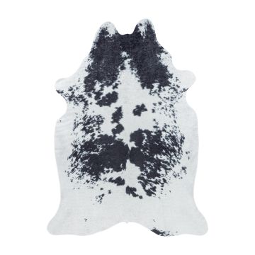 Etosha Holstein antidérapant tapis tissé à plat rectangle 100x135cm peau d'animal (imitation) noir