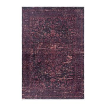 Fiesta Arty antidérapant tapis tissé à plat coureur 80x250cm rouge