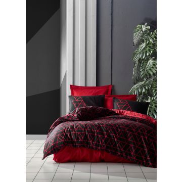 Dark housse de couette 200x220cm coton renforcé shadow bordeaux