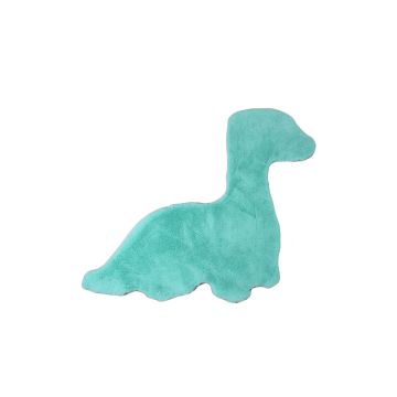 Caty Dinosaure tapis enfant uni duveteux poils longs 80x100cm menthe verte