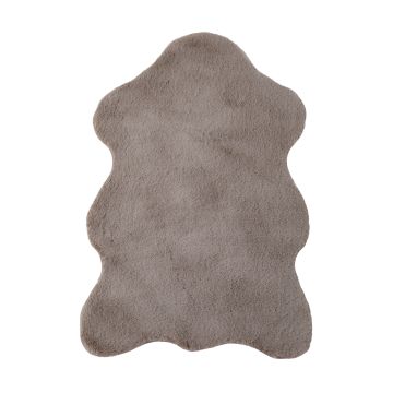 Caty Peau de mouton tapis enfant uni duveteux poils longs 60x90cm beige