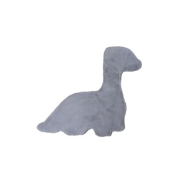 Caty Dinosaure tapis enfant uni duveteux poils longs 80x100cm argent