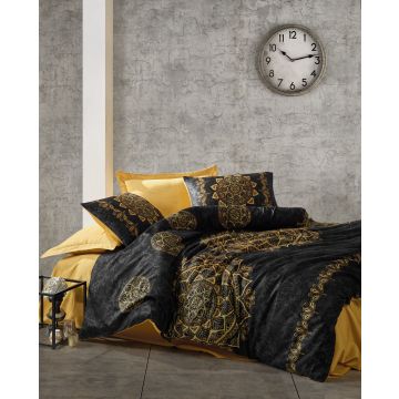 Saten Line housse de couette 200x220cm satin alvina or