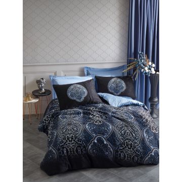 Saten Line housse de couette 200x220cm satin glory bleu