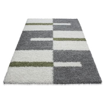 Gala Shaggy tapis poils longs coureur 100x200cm vert