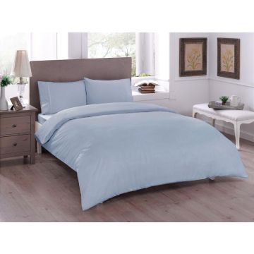 Basic renforcé housse de couette 200x220cm bleu