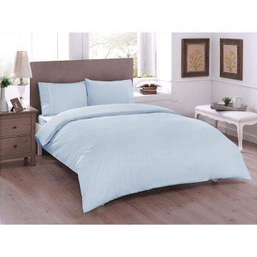 Basic renforcé housse de couette 200x220cm bleu clair