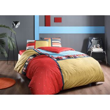 Dexter renforcé housse de couette 200x220cm rouge