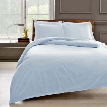 Basic renforcé housse de couette 200x220cm bleu (sans taie d'oreiller)