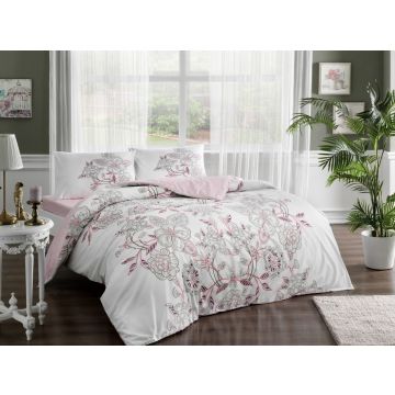 Lucy renforcé housse de couette 200x220cm rose