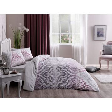 Divina renforcé housse de couette 200x220cm violet