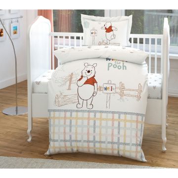 Disney Home - Winnie l'ourson & Enjoy renforcé bébé housse de couette 100x150cm (licencié)