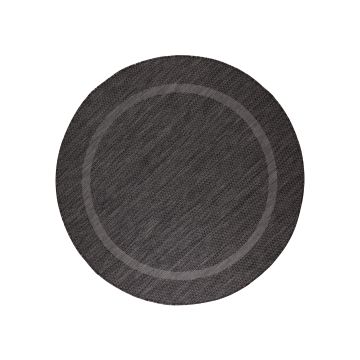 Relax Tranqua tapis extérieur/intérieur rond Ø 160cm noir