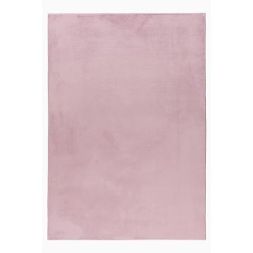 Pouffy tapis duveteux poils longs rectangle 240x340cm rose