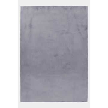 Pouffy tapis duveteux poils longs rectangle 240x340cm gris