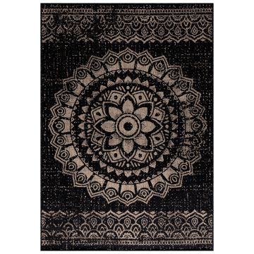 Sunny Kara tapis extérieur/intérieur rectangle 280x370cm noir