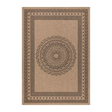 Dhaka Shapl tapis extérieur/intérieur rectangle 280x370cm jute noir