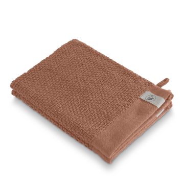 Soft Cotton Popcorn washand 16x21cm terra (2 stuks)