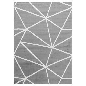 Base Web tapis poils ras rectangle 60x100cm gris