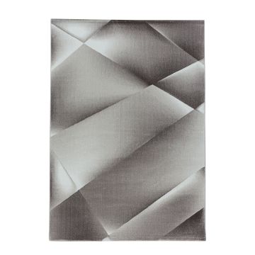 Costa Bary tapis poils ras rectangle 80x150cm brun
