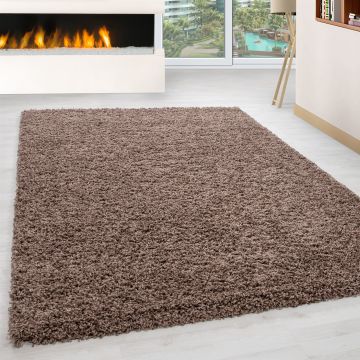 Life Shaggy tapis poils longs rectangle 240x340cm moka