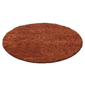 Life Shaggy tapis poils longs rond Ø 80cm terra