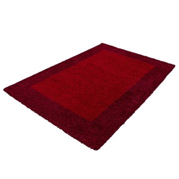 Life Shaggy Ombre tapis poils longs rectangle 160x230cm rouge