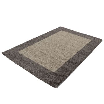 Life Shaggy Ombre tapis poils longs rectangle 240x340cm taupe