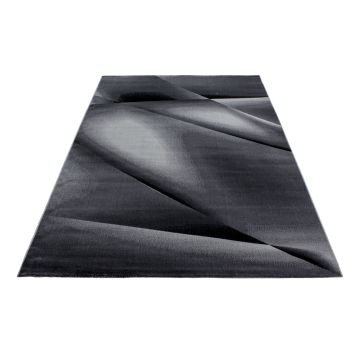 Miami Hios tapis poils ras rectangle 80x150cm noir
