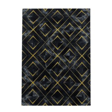 Naxos Rhamnous B tapis poils ras rectangle 80x150cm or