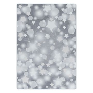 Play Étoiles antidérapant tapis de jeu chambre d'enfant poils court bouclé rectangle 160x230cm gris