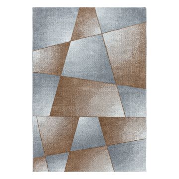 Rio Varie tapis poils longs rectangle 200x290cm cuivré