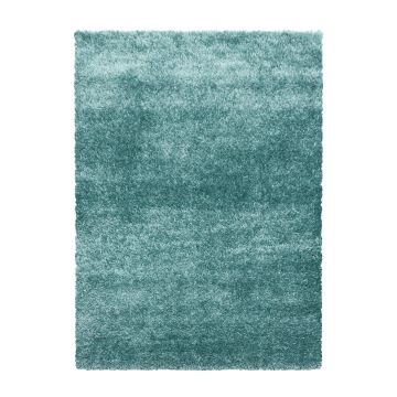 Brilliant Shaggy tapis poils longs rectangle 280x370cm bleu aqua